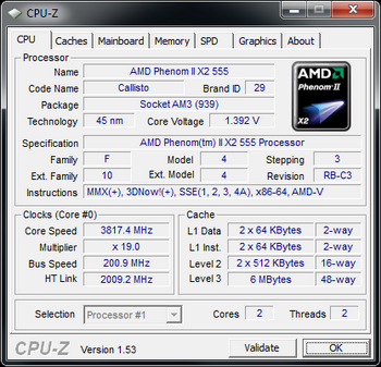 phenom II X2 555 Black edition